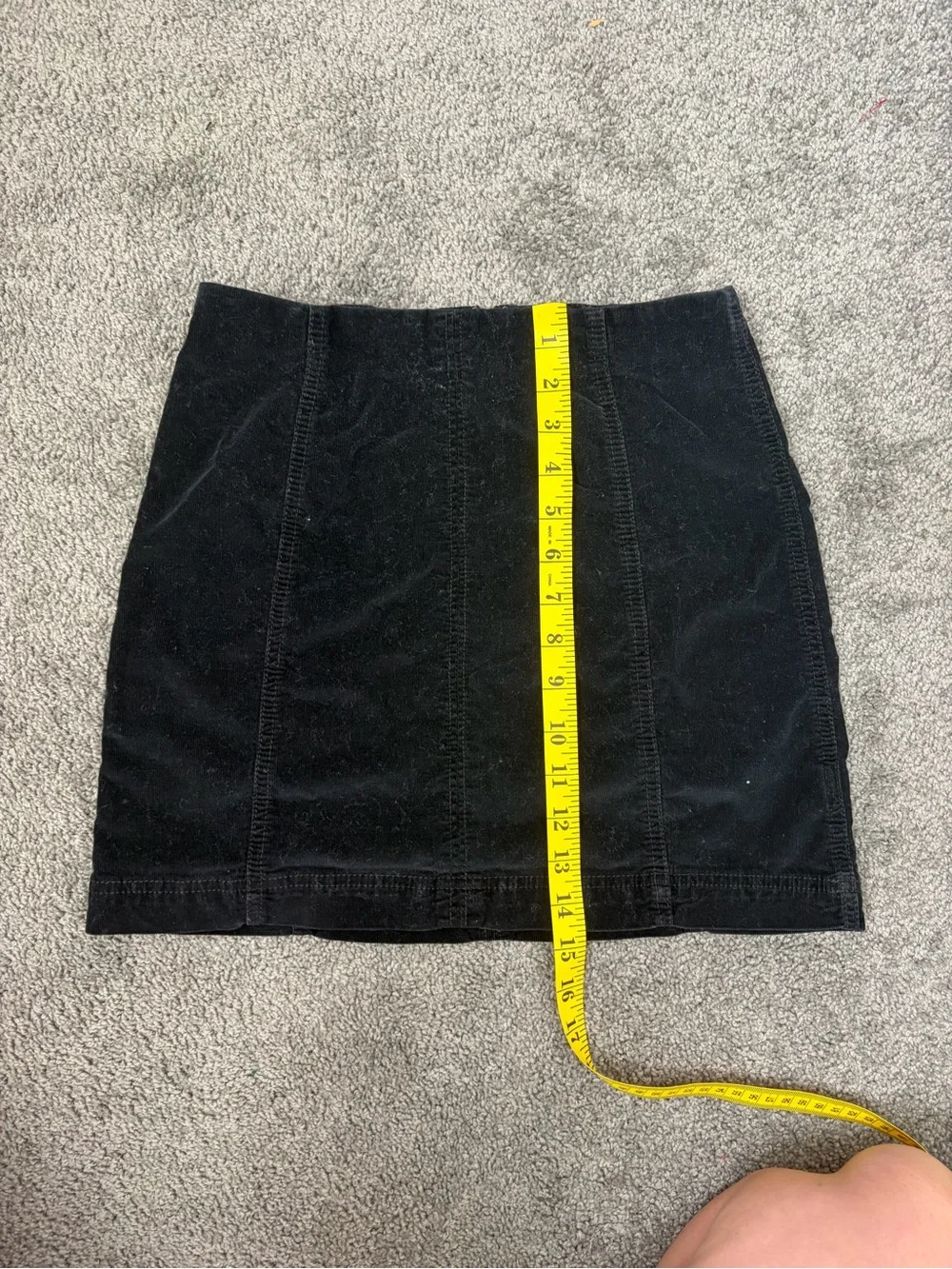 Classic Black Corduroy Mini Skirt - Versatile Women's Skirt